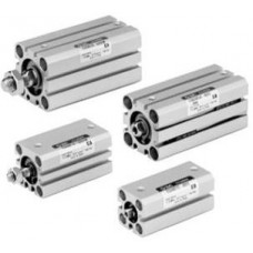 SMC Linear Compact Cylinders CQS C(D)QSY, Smooth Air Cylinder, Low Friction, Low Speed, Double Acting
